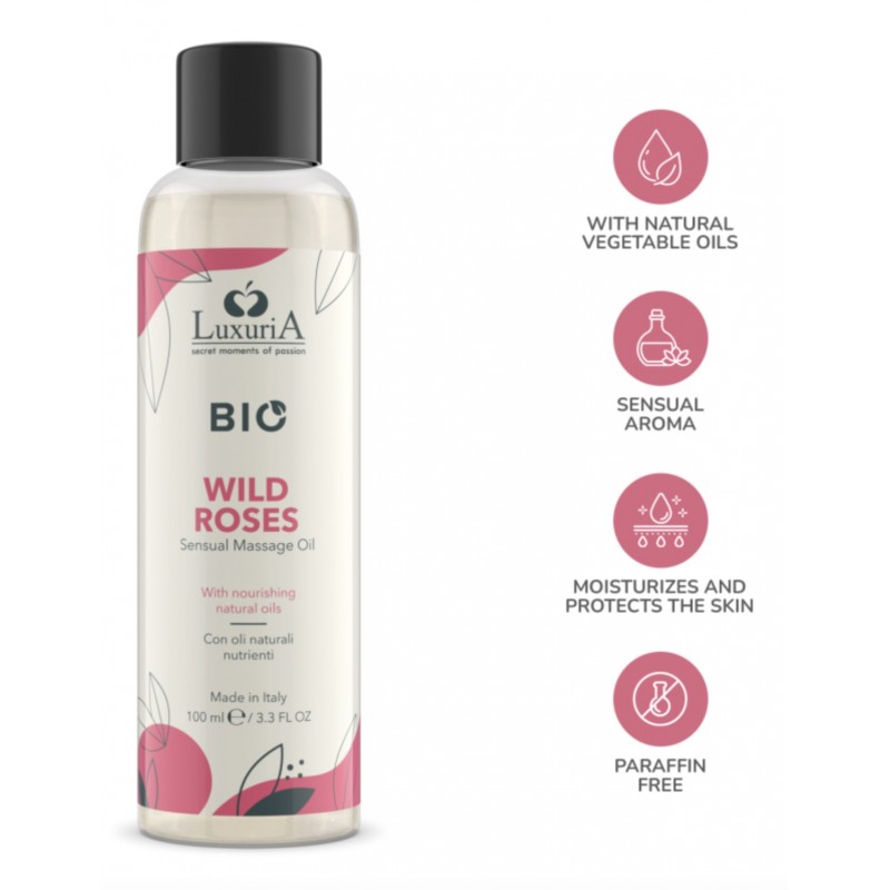 Массажное масло Luxuria Bio Oil Wild Roses, 100мл. Артикул: IXI64437
