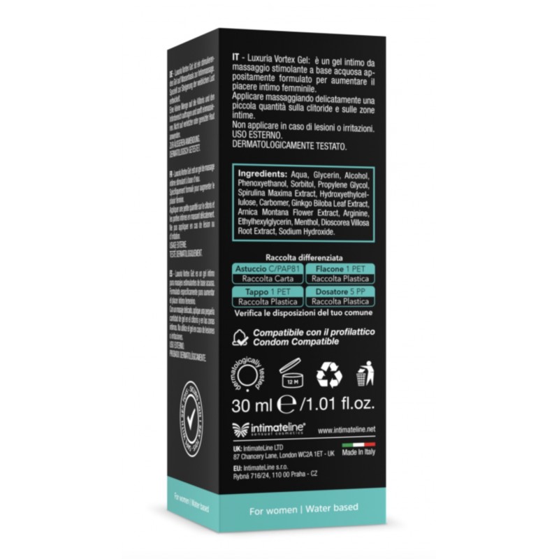 Стимулирующий гель для женщин Vortex Gel Cooling Effect, 30мл. Артикул: IXI64438
