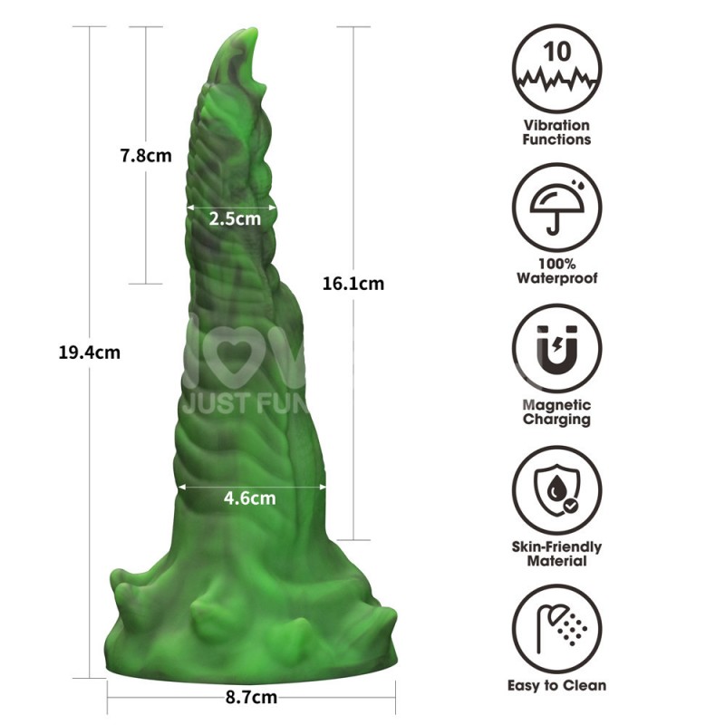 Двойной вибратор монстр Savage Charm Double Claw Vibrating Silicone Dildo. Артикул: IXI64464