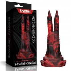    Savage Charm Double Claw Vibrating Silicone Dildo