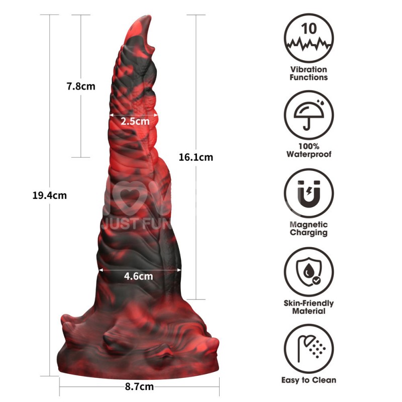 Двойной вибратор монстр Savage Charm Double Claw Vibrating Silicone Dildo. Артикул: IXI64466