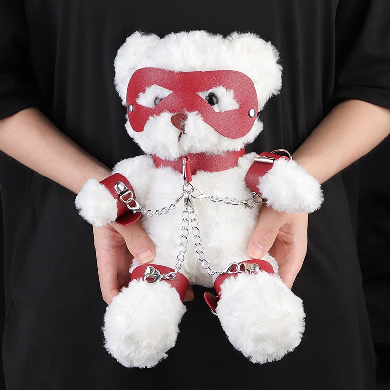 White Teddy Bear In BDSM Bondage Gift Toy. Артикул: IXI64508