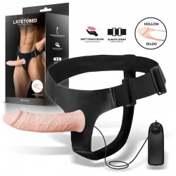 HARNESS COLLECTION LATETOBED Bemax Detachable Strap-On with Hollow Dildo, Vibration and Remote Control