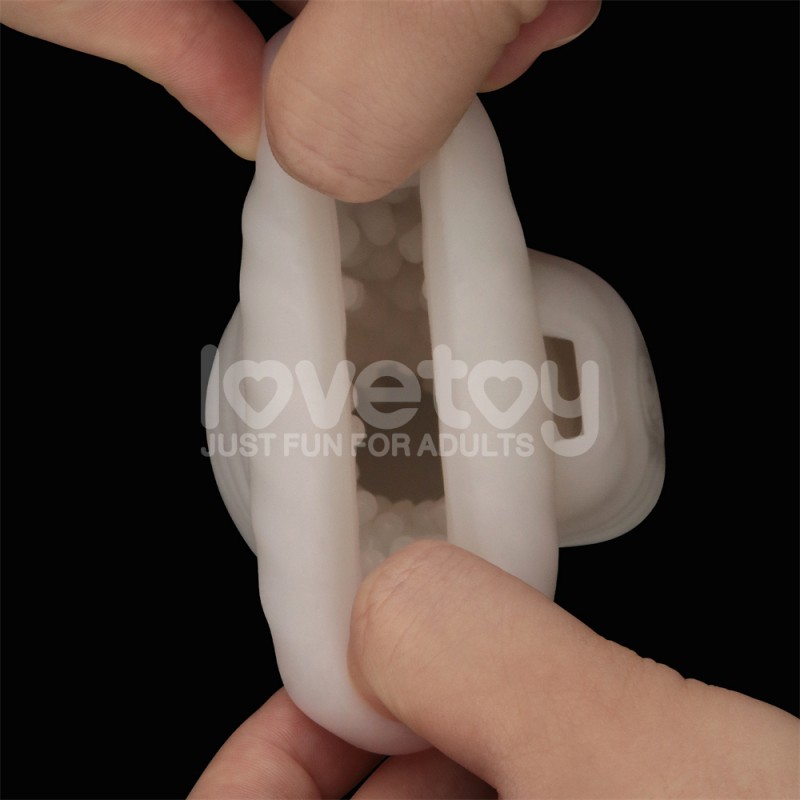 Вибронасадка на пенис Knights Ring Vibrating Dual Purpose Sleeve Wavy. Артикул: IXI64536