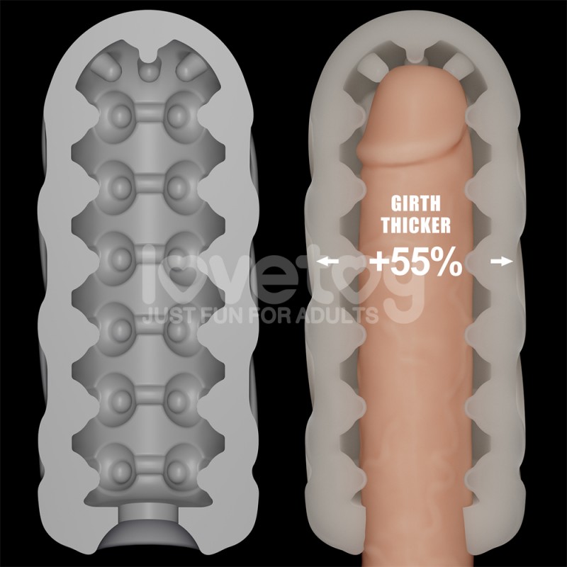 Вибронасадка на пенис Knights Ring Vibrating Dual Purpose Sleeve Spiral. Артикул: IXI64537