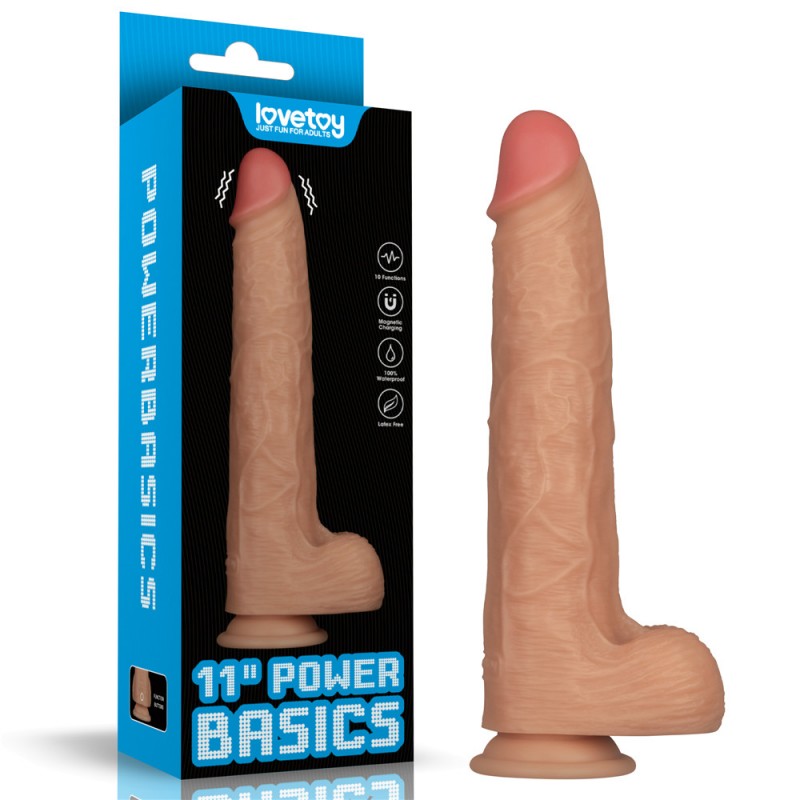 Реалистичный вибратор на присоске Vibrating Power Basics Cock 11.0. Артикул: IXI64565