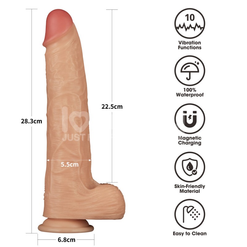 Реалистичный вибратор на присоске Vibrating Power Basics Cock 11.0. Артикул: IXI64565