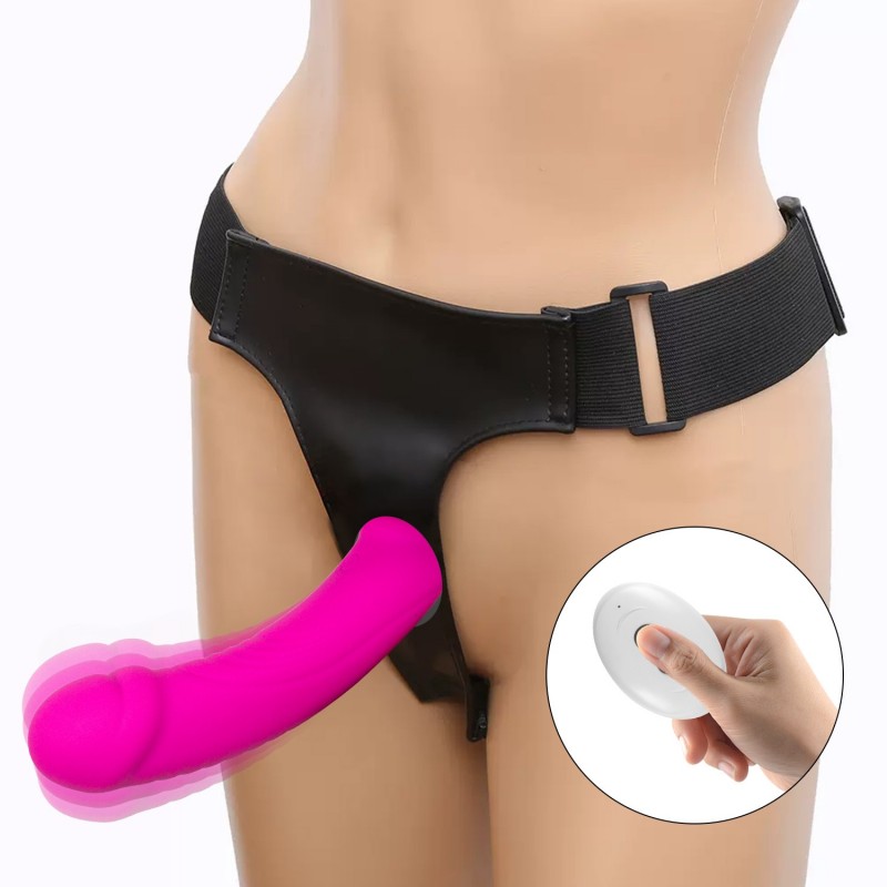 Женский страпон на ремешках Run Wide Strap-on Harness Rose. Артикул: IXI64581