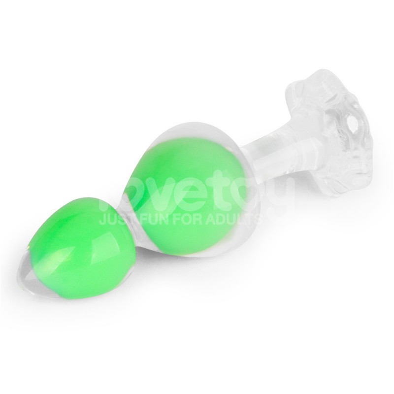 Анальная пробка двойная Gemoria Silicone Butt Plug Glow-In-The-Dark. Артикул: IXI64600
