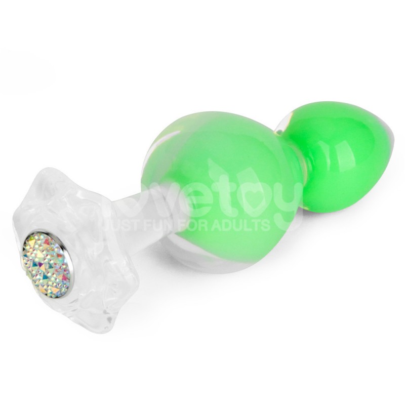 Анальная пробка двойная Gemoria Silicone Butt Plug Glow-In-The-Dark. Артикул: IXI64600