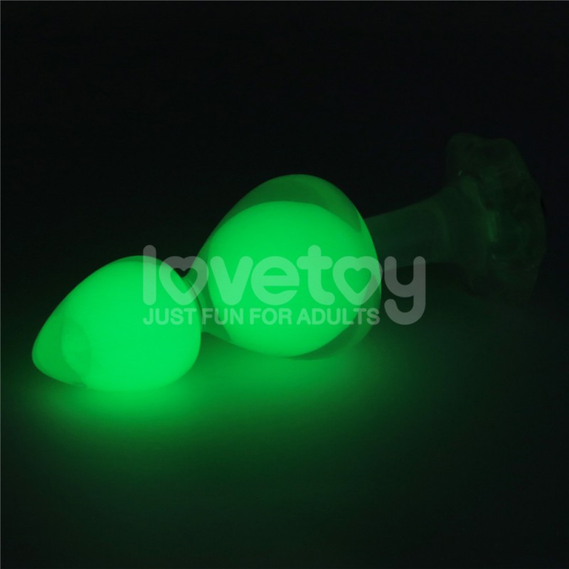 Анальная пробка двойная Gemoria Silicone Butt Plug Glow-In-The-Dark. Артикул: IXI64600