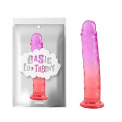 Realistic Multicolored Dildo Purple+Red 7.8