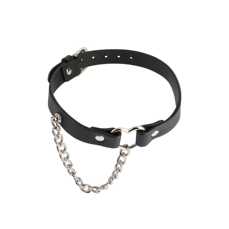 Ошейник с цепочкой Behave! Luxury Fetish Heart Collar Chain. Артикул: IXI64614