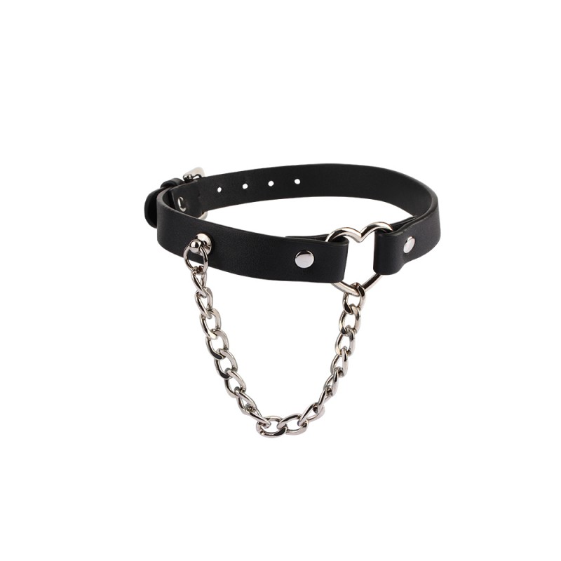 Ошейник с цепочкой Behave! Luxury Fetish Heart Collar Chain. Артикул: IXI64614
