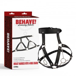      Behave! Luxury Fetish Breast Harness O-ring Chains