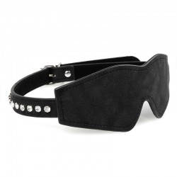 Diamond Studded Eye Mask Black