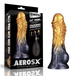 Dual Density Silicone Inflatable Dildo 8.0