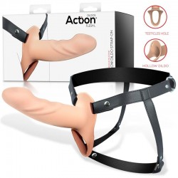    Action Strap-On Hollow Dildo Premium Silicone
