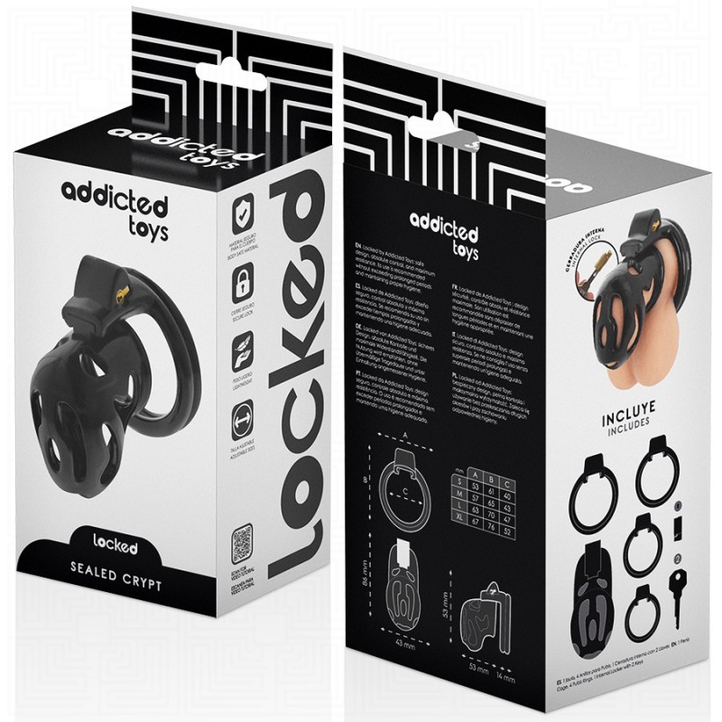 Мужской поя верности Addicted Toys Locked Sealed Cprypt Penis Cage. Артикул: IXI64692