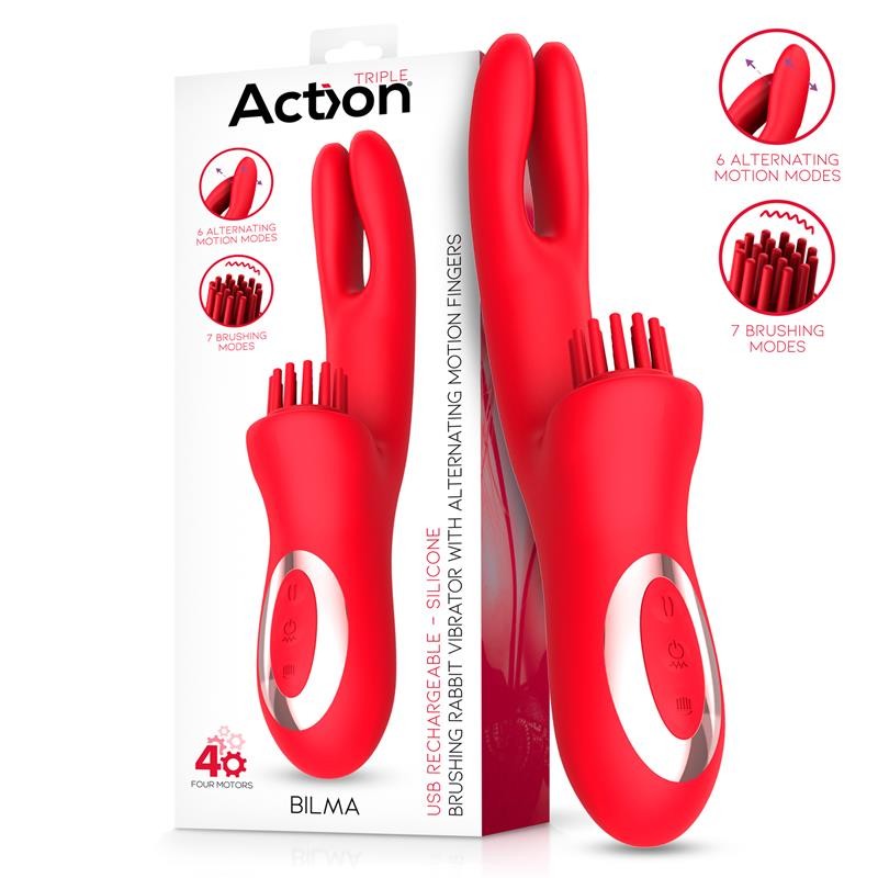 Тройной вибратор Bilma Vibe Brushing Clit Stimulator Alternating Function. Артикул: IXI64730