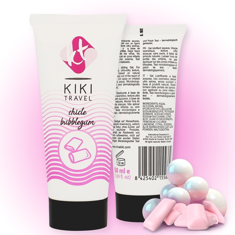 Лубрикант со вкусом жвачки Kiki Travel Bubblegum, 50мл. Артикул: IXI64735