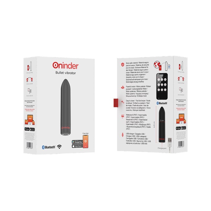 Oninder - Berlin Bullet Vibrator Black 9 Modes 8.5 X 2 Cm - Free App. Артикул: IXI64751