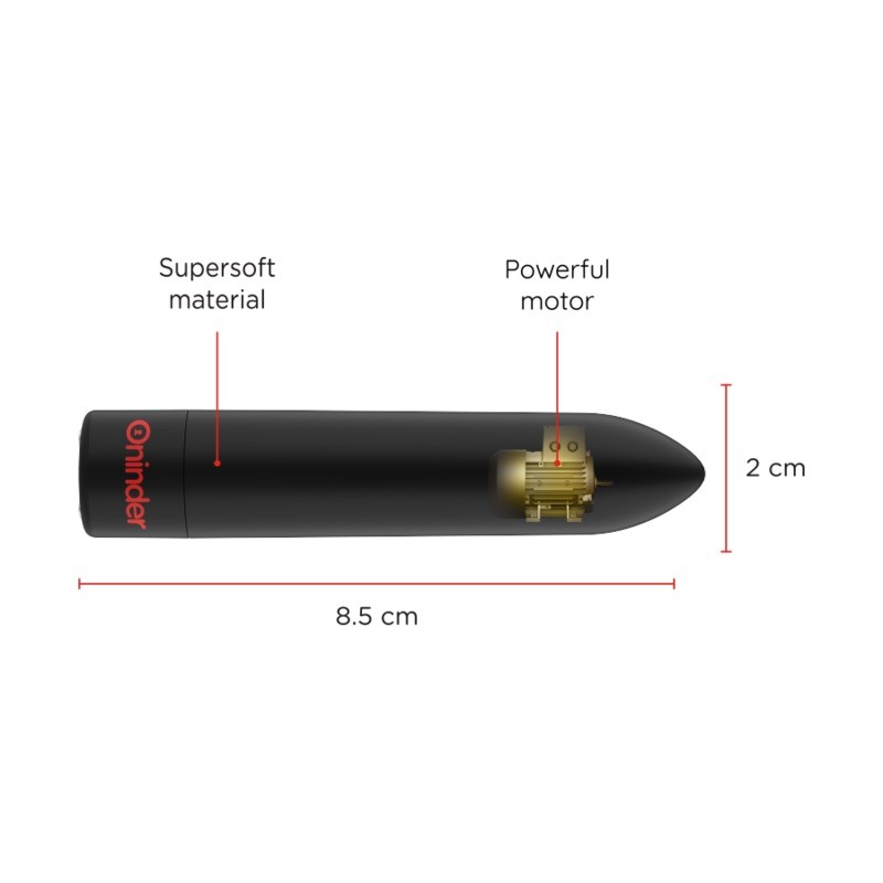 Oninder - Berlin Bullet Vibrator Black 9 Modes 8.5 X 2 Cm - Free App. Артикул: IXI64751
