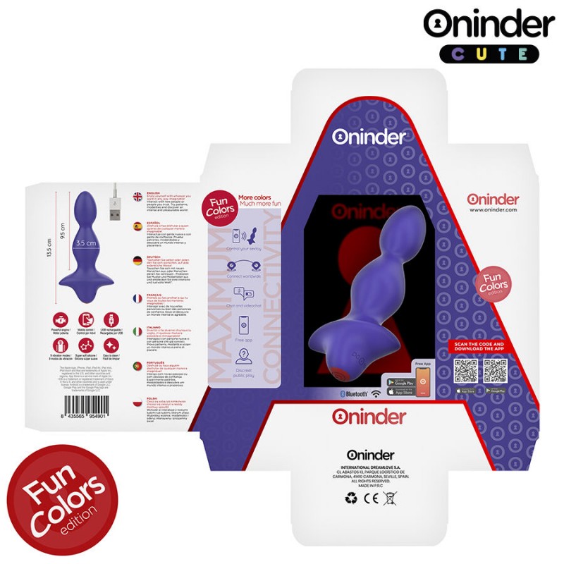 ONINDER CUTE - LOVE BUTT VIBRATING ANAL PLUG DILATOR - FREE WORLDWIDE APP. Артикул: IXI64753