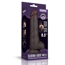 8.5 Sliding Skin Pro II Dual Layer Silicone Dong (Black)