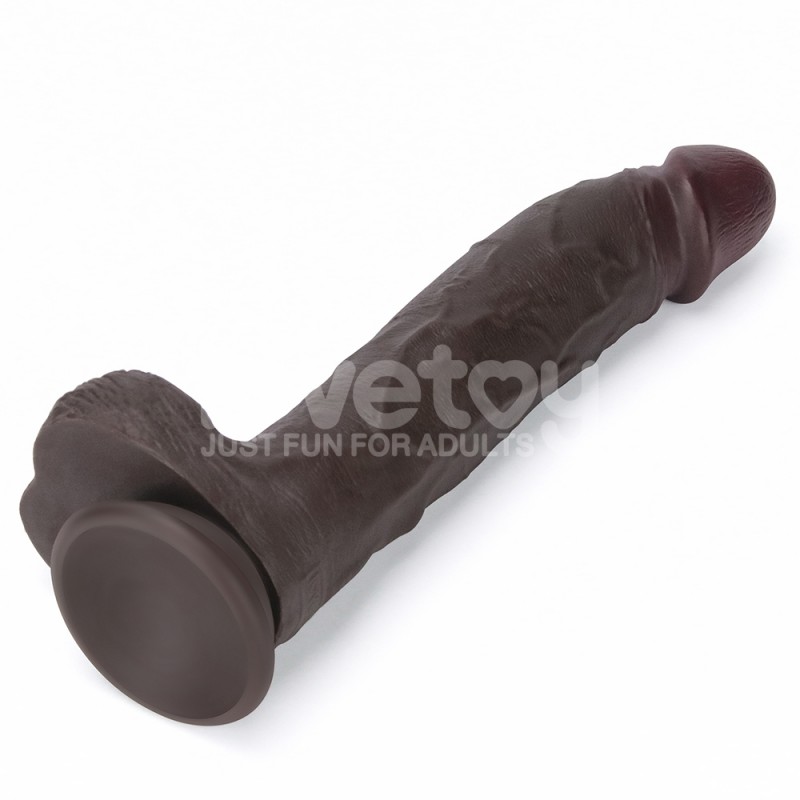 Suction Cup Dildo Sliding Skin Pro II Dual Layer Silicone Dong Black 10.0. Артикул: IXI64777