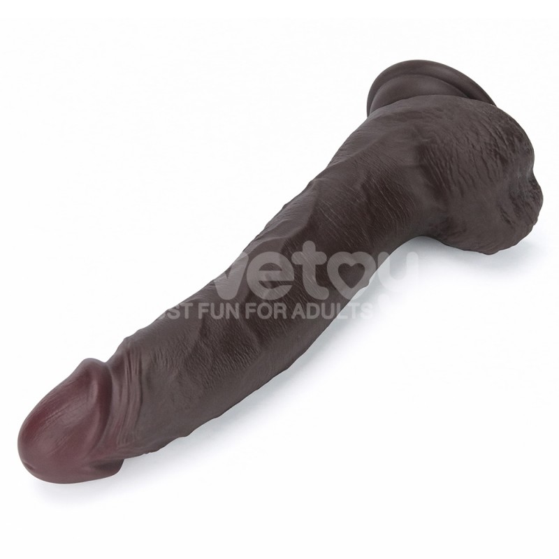 Suction Cup Dildo Sliding Skin Pro II Dual Layer Silicone Dong Black 10.0. Артикул: IXI64777