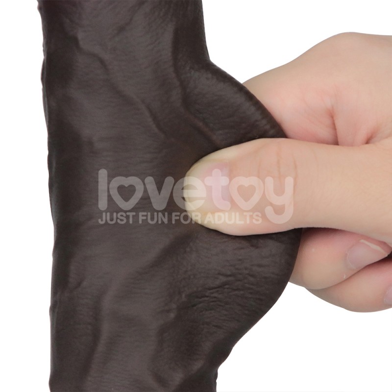 Suction Cup Dildo Sliding Skin Pro II Dual Layer Silicone Dong Black 10.0. Артикул: IXI64777