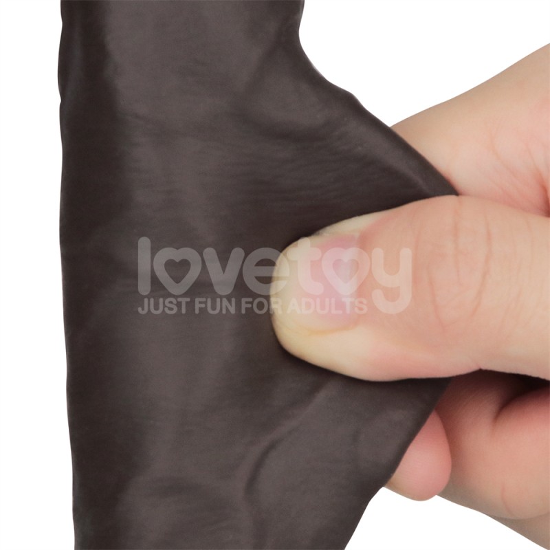 Suction Cup Dildo Sliding Skin Pro II Dual Layer Silicone Dong Black 7.5. Артикул: IXI64832