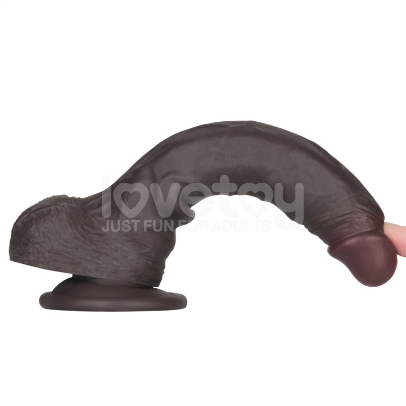 Suction Cup Dildo Sliding Skin Pro II Dual Layer Silicone Dong Black 7.5. Артикул: IXI64832