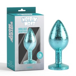 Nebula Blue Gem Medium Butt Plug