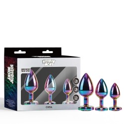 ����� �������� ������ Rainbow Heart Butt Plug Set 3 Piece