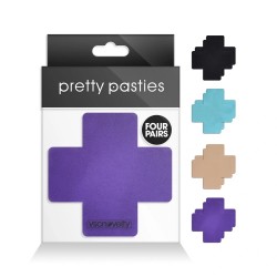 Nipple Stickers Cross I Assorted, 4 Pairs