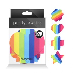 Pride Heart Nipple Stickers, 4 Pairs