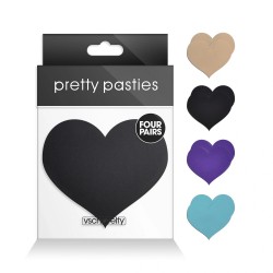 Nipple Stickers Hearts I Assorted, 4 Pairs