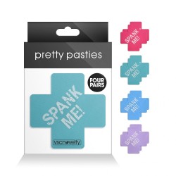 Nipple Stickers Cross Spank Me Assorted, 4 Pairs