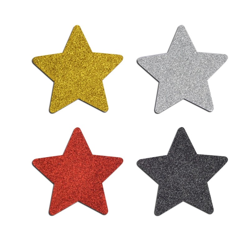 Nipple Stickers Glitter Stars Assorted, 4 Pairs. Артикул: IXI64958