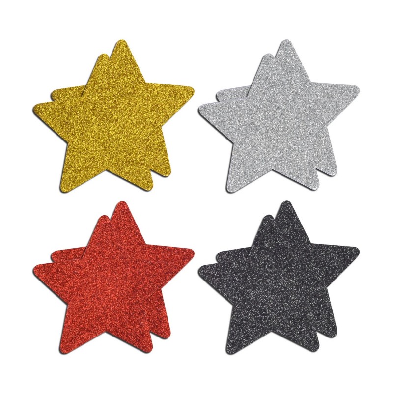 Nipple Stickers Glitter Stars Assorted, 4 Pairs. Артикул: IXI64958