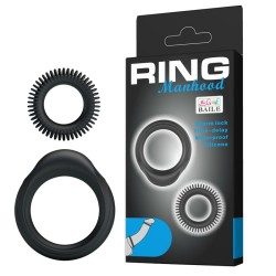 A Pair Of Manhood Ring Sperm Lock Cock Rings
