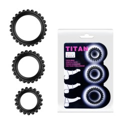 Titan Cock Rings - Set Of Erection Rings In Three Sizes