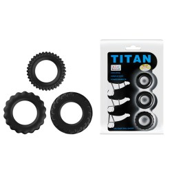 Titan Black Erection Ring Set
