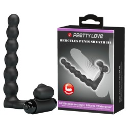 Hercules Penis Sheath Black Anal Stimulation Penis Sleeve