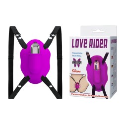 Love Rider Pink Strap-On Clitoral Vibrator