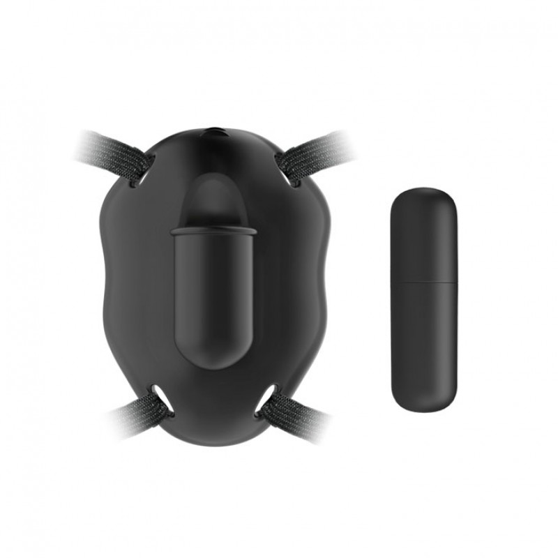 Клиторальный вибростимулятор на ремешках Carter Black. Артикул: IXI65092