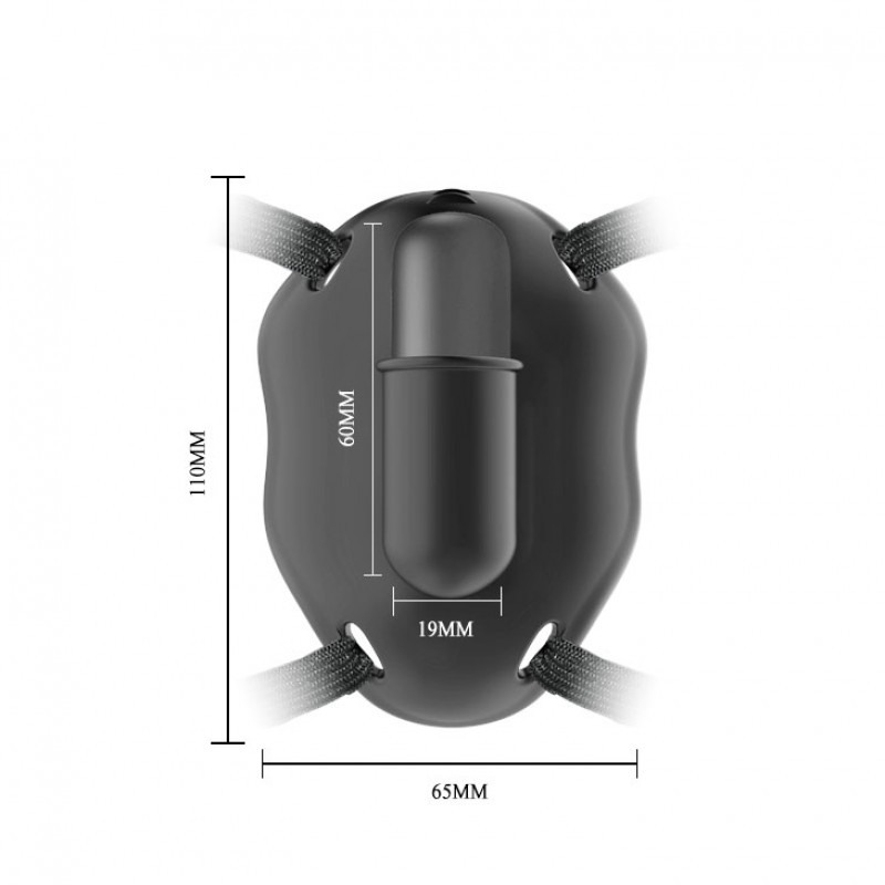 Клиторальный вибростимулятор на ремешках Carter Black. Артикул: IXI65092