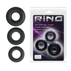 Cock Ring Black Erection Ring Set